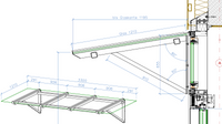 Fassadenvordach aus Glas